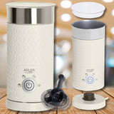 Elektrinis pieno putų plakiklis su pašildymu lattei, kapučino, smėlio spalvos, 300ml