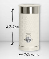 Elektrinis pieno putų plakiklis su pašildymu lattei, kapučino, smėlio spalvos, 300ml