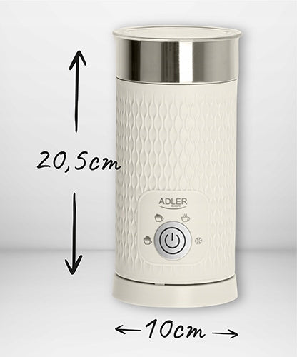 Elektrinis pieno putų plakiklis su pašildymu lattei, kapučino, smėlio spalvos, 300ml