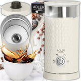 Elektrinis pieno putų plakiklis su pašildymu lattei, kapučino, smėlio spalvos, 300ml