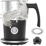 Elektrinis pieno putų plakiklis su pašildymu, latte, cappuccino, juodas, 1000W