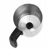 Elektrinis pieno putų plakiklis su pašildymu latte cappuccino, juodas, 350ml