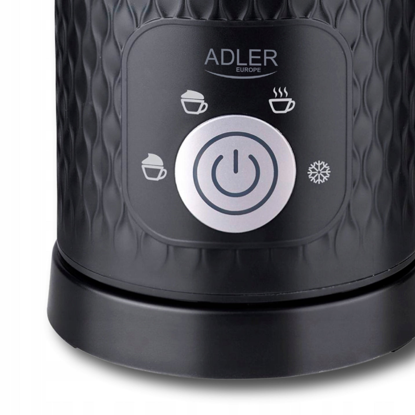 Elektrinis pieno plakiklis su pašildymu, latte, cappuccino, juodas