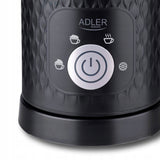 Elektrinis pieno plakiklis su pašildymu, latte, cappuccino, juodas