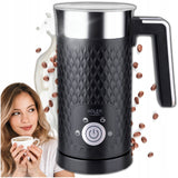 Elektrinis pieno plakiklis su pašildymu, latte, cappuccino, juodas