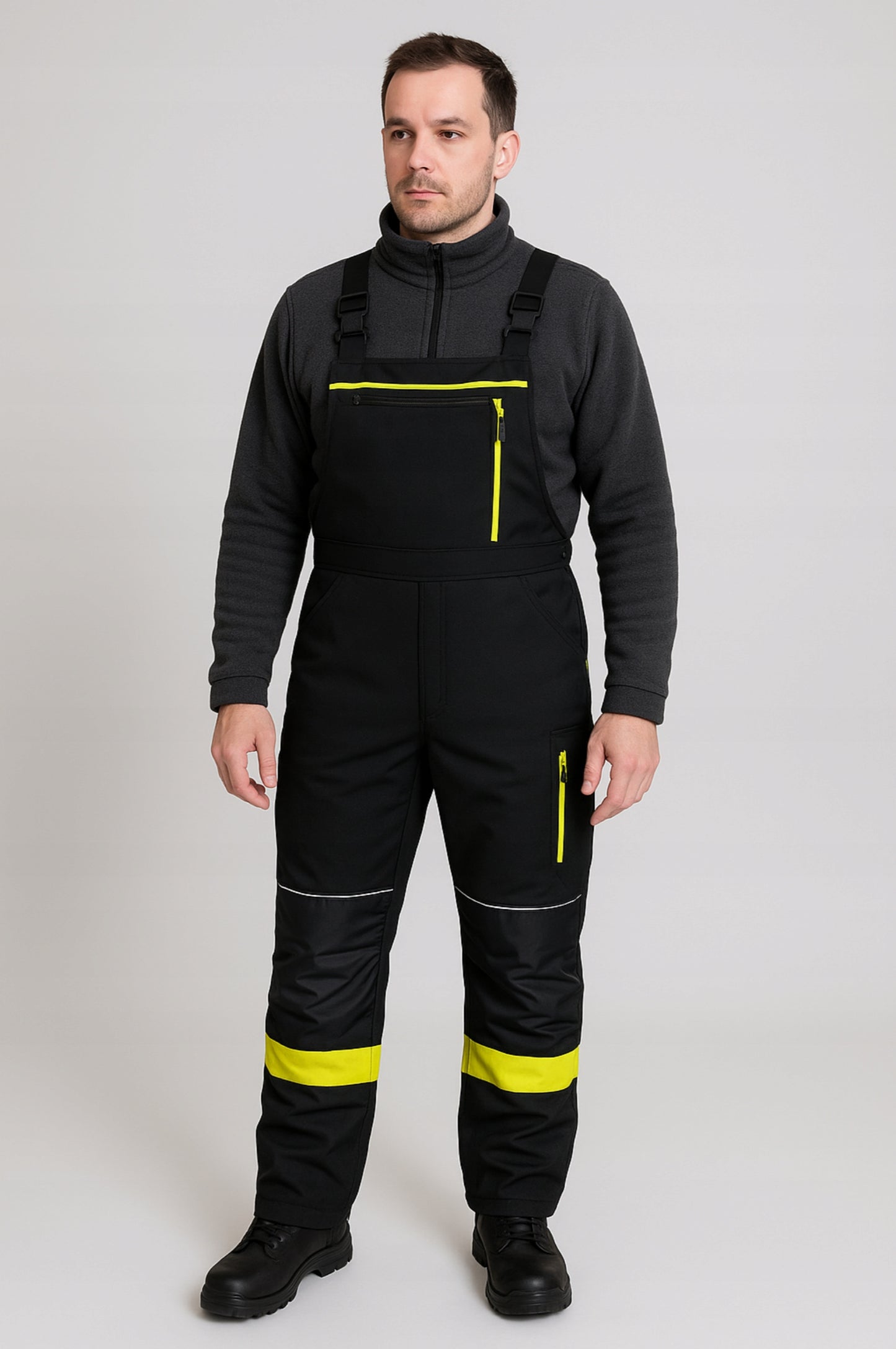 Darbinės kelnės SU ŠILTINTU MEDŽIAGOS viršutiniu sluoksniu, žiemos kombinezonas vyrams, Elastingas Softshell 44