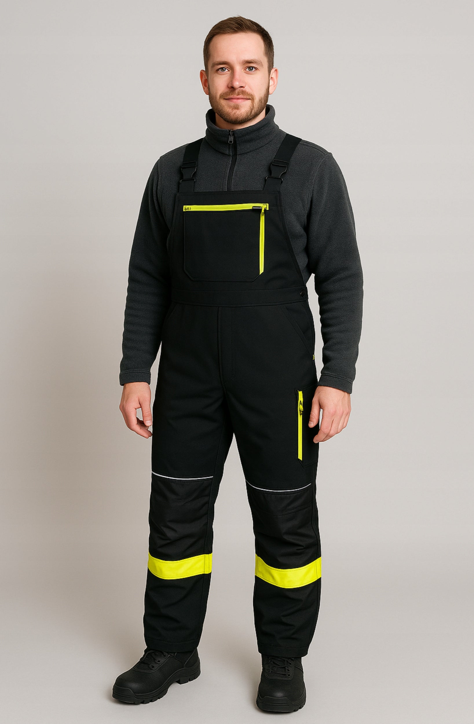 Darbinės kelnės SU ŠILTINTU MEDŽIAGOS viršutiniu sluoksniu, žiemos kombinezonas vyrams, Elastingas Softshell 44