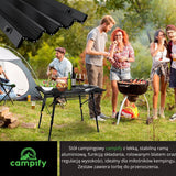Campify Aliumininis Sulankstomas Lauko Stovyklavimo Stalas, Juodas
