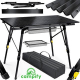 Campify Aliumininis Sulankstomas Lauko Stovyklavimo Stalas, Juodas
