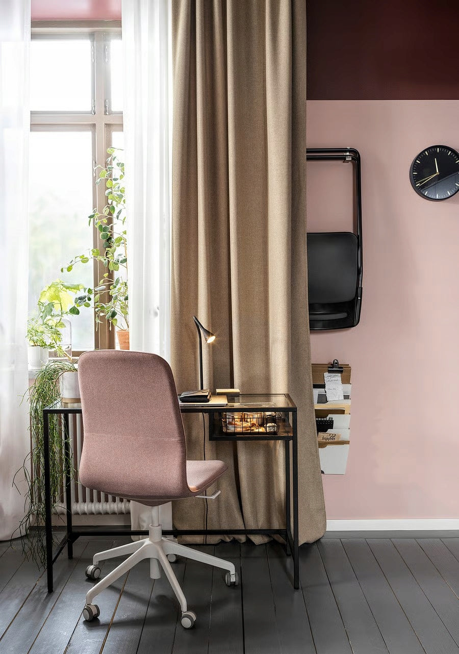 Nešiojamo kompiuterio staliukas VITTSJÖ IKEA, juodai rudas/stiklas, 100x36 cm