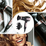 Plaukų džiovintuvas su difuzoriumi, jonizacija, šalto oro funkcija, 2400W, juodas