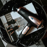 Plaukų džiovintuvas su difuzoriumi, jonizacija, šalto oro funkcija, 2400W, juodas