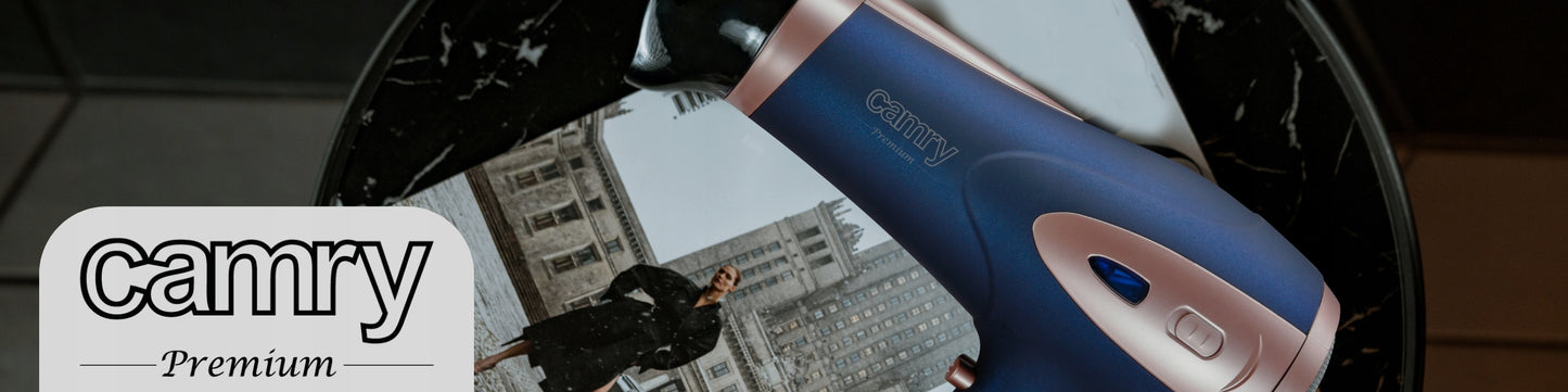 Plaukų džiovintuvas su difuzoriumi, jonizacija, šaltas pūtimas, galingas 2400W