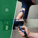 Plaukų džiovintuvas su difuzoriumi, jonizacija, šaltas pūtimas, galingas 2400W