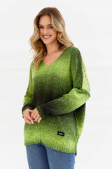 Moterų megztinis švelnus spalvos ilgomis rankovėmis 48 dydis