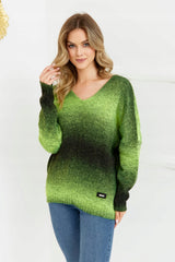 Moterų megztinis švelnus spalvos ilgomis rankovėmis 48 dydis