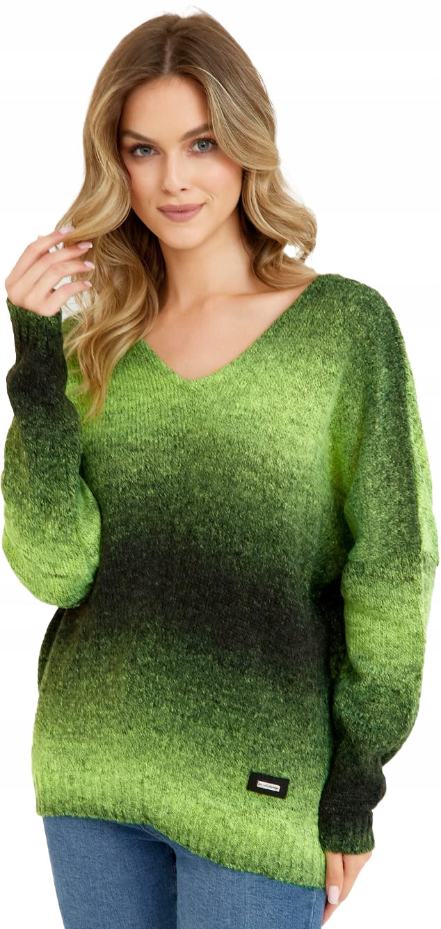 Moterų megztinis švelnus spalvos ilgomis rankovėmis 48 dydis