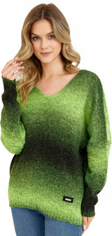 Moterų megztinis švelnus spalvos ilgomis rankovėmis 48 dydis