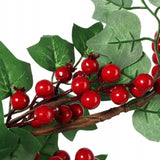 Kalėdinė dekoratyvinė girlianda su dirbtinėmis aronijomis ir eglės šakelėmis