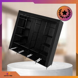 Didelė XXL sulankstoma tekstilinė drabužių spinta, spinta su pakabomis