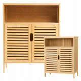 Vonios spintelė bambukinė su stalviršiu Pastatoma su lentynomis Lentynėlė 81x65x31cm