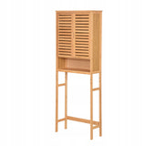 Vonios spintelė virš skalbimo mašinos pastatoma lentyna bambukinė 170x66x23 cm