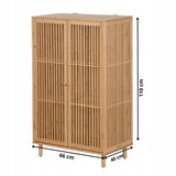 Stovintis spintelės tipo lentyna, skirta svetainei ir prieškambariui, pagaminta iš bambuko, 110x66x40