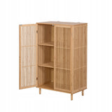Stovintis spintelės tipo lentyna, skirta svetainei ir prieškambariui, pagaminta iš bambuko, 110x66x40