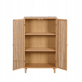 Stovintis spintelės tipo lentyna, skirta svetainei ir prieškambariui, pagaminta iš bambuko, 110x66x40