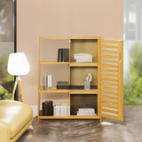 Bambukinė vonios spintelė su 3 lentynomis daiktams laikyti, Rek dasas 87x66x33cm