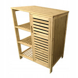 Bambukinė vonios spintelė su 3 lentynomis daiktams laikyti, Rek dasas 87x66x33cm
