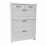 Didelės talpos batų spintelė su 2 sluoksniais/stalčiais, batų spintelė 80*24*120cm