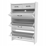 Didelės talpos batų spintelė su 2 sluoksniais/stalčiais, batų spintelė 80*24*120cm