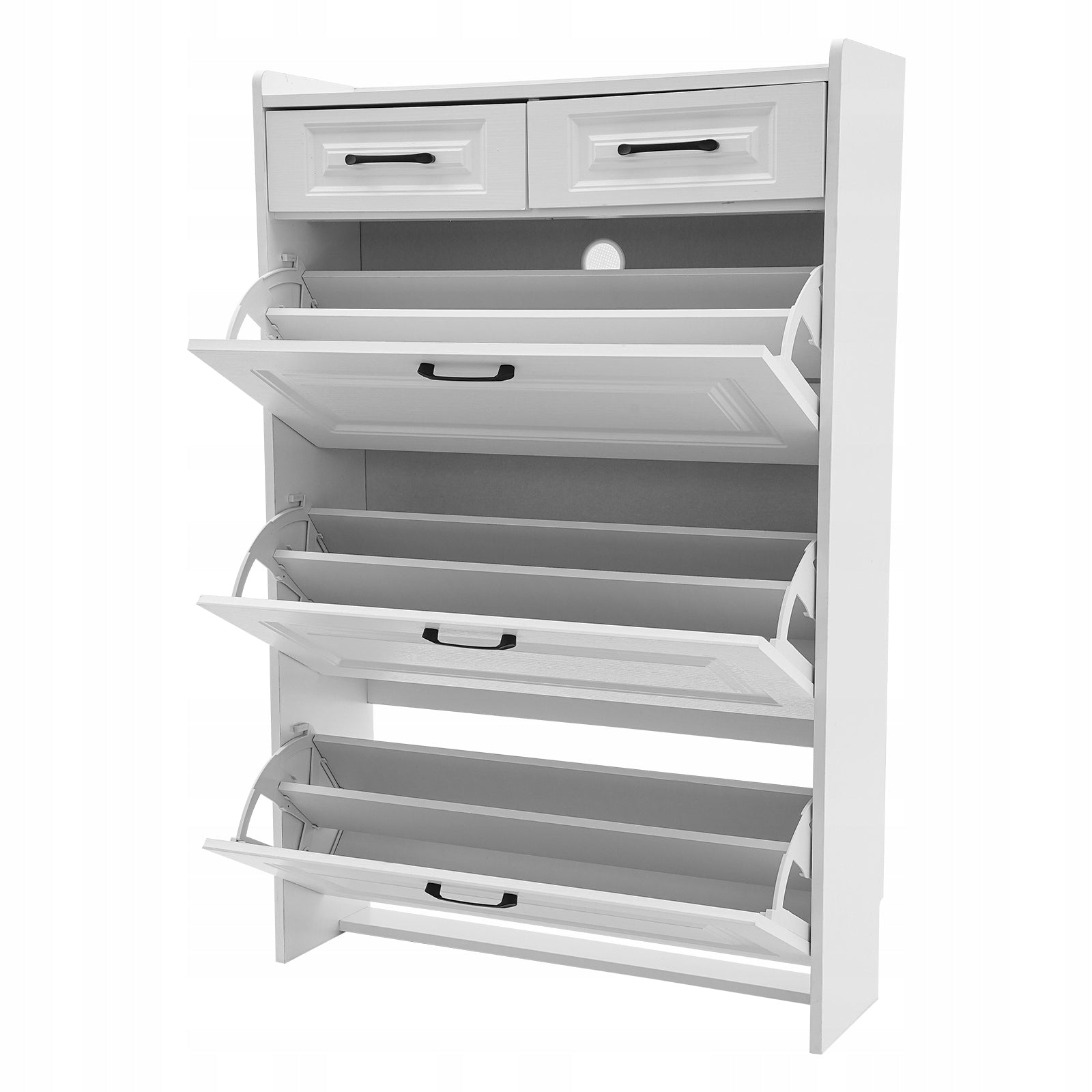 Didelės talpos batų spintelė su 2 sluoksniais/stalčiais, batų spintelė 80*24*120cm