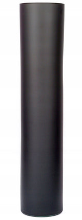 Auksinis cilindro formos vazo matinis juodas H:50cm D:12,5cm