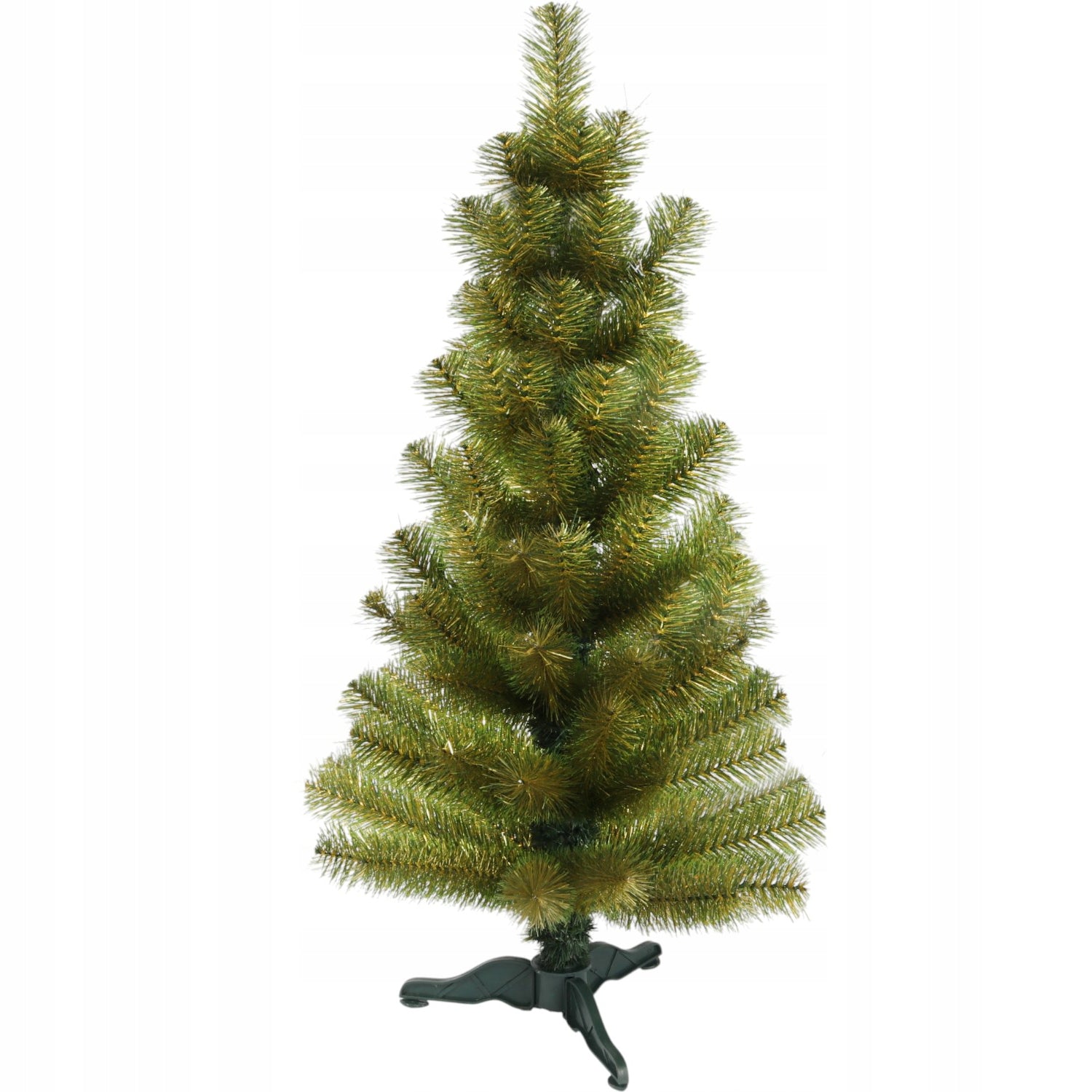 Dirbtinė Eglutė Žaliai Auksinė GOLIAT 90 cm Lenkijos Gamyba Šventinė Eglutė