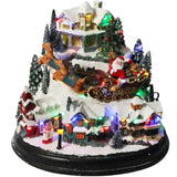 Švediška muzikinė dėžutė KALĖDINIS MIESTELIS, judanti, grojanti, LED, vidinė