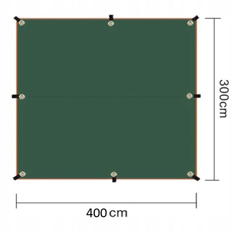 Tentas apsauga nuo saulės vandeniui atspari terminė 3x4 m burė