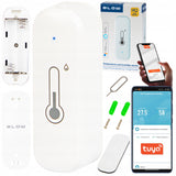 TERMOMETRAS HIGROMETRAS DRĖGMĖS TEMPERATŪROS JUTIKLIS SMART LIFE ALEXA WIFI TUYA