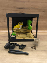 TERRARIUM 3D su GEKONO Dekoratyvinis edukacinis rinkinys su judančiomis dalimis GEKON