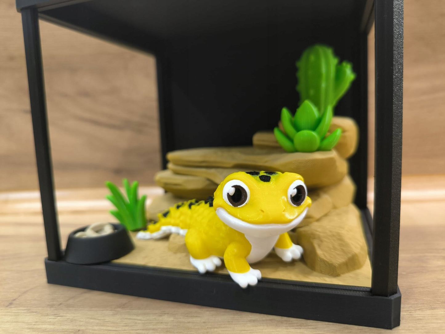 TERRARIUM 3D su GEKONO Dekoratyvinis edukacinis rinkinys su judančiomis dalimis GEKON