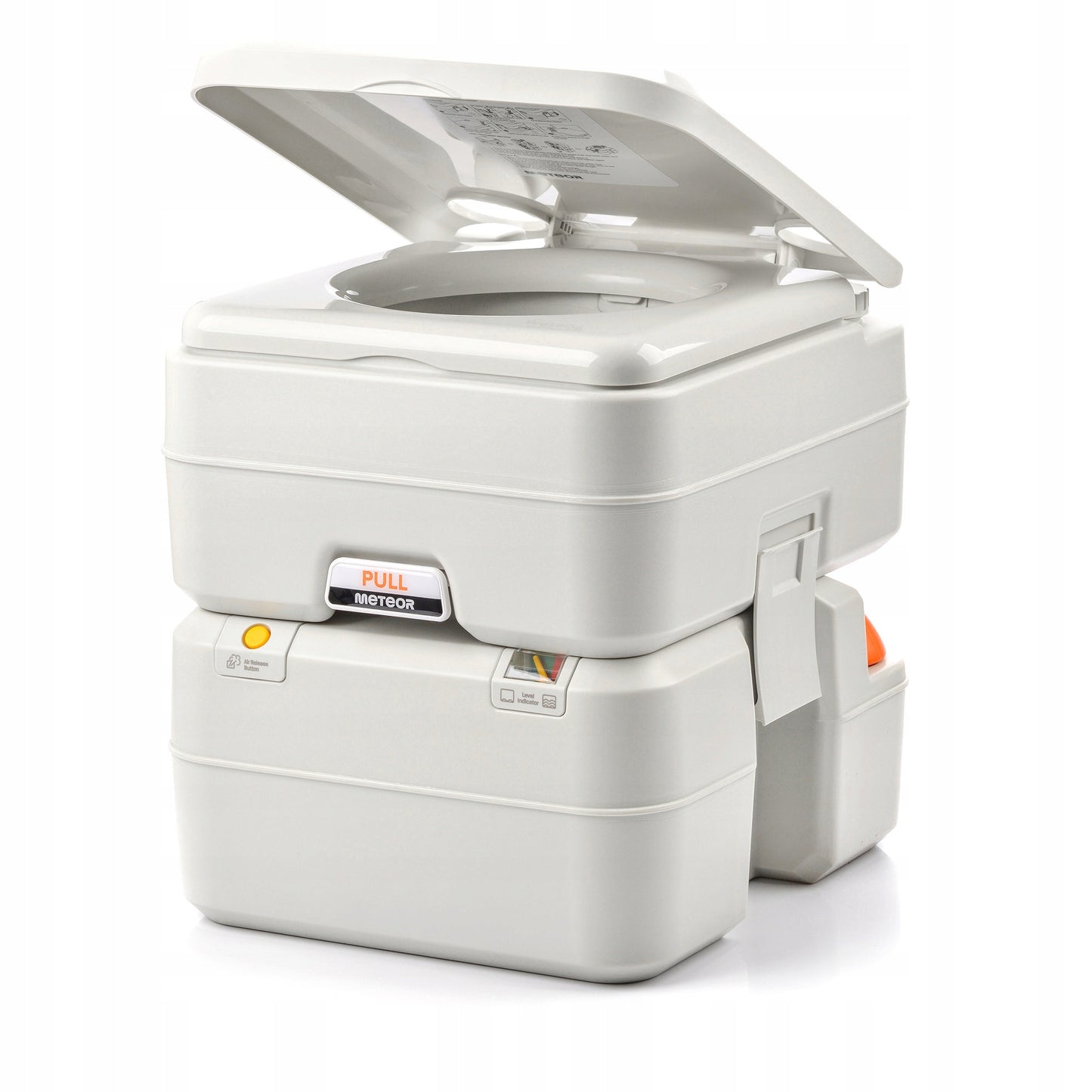 NEŠIOJAMAS TURIZMO KEMPERIO TUALETAS METEOR WC 20l, su užpildymo indikatoriumi