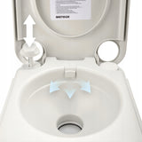 NEŠIOJAMAS TURIZMO KEMPERIO TUALETAS METEOR WC 20l, su užpildymo indikatoriumi