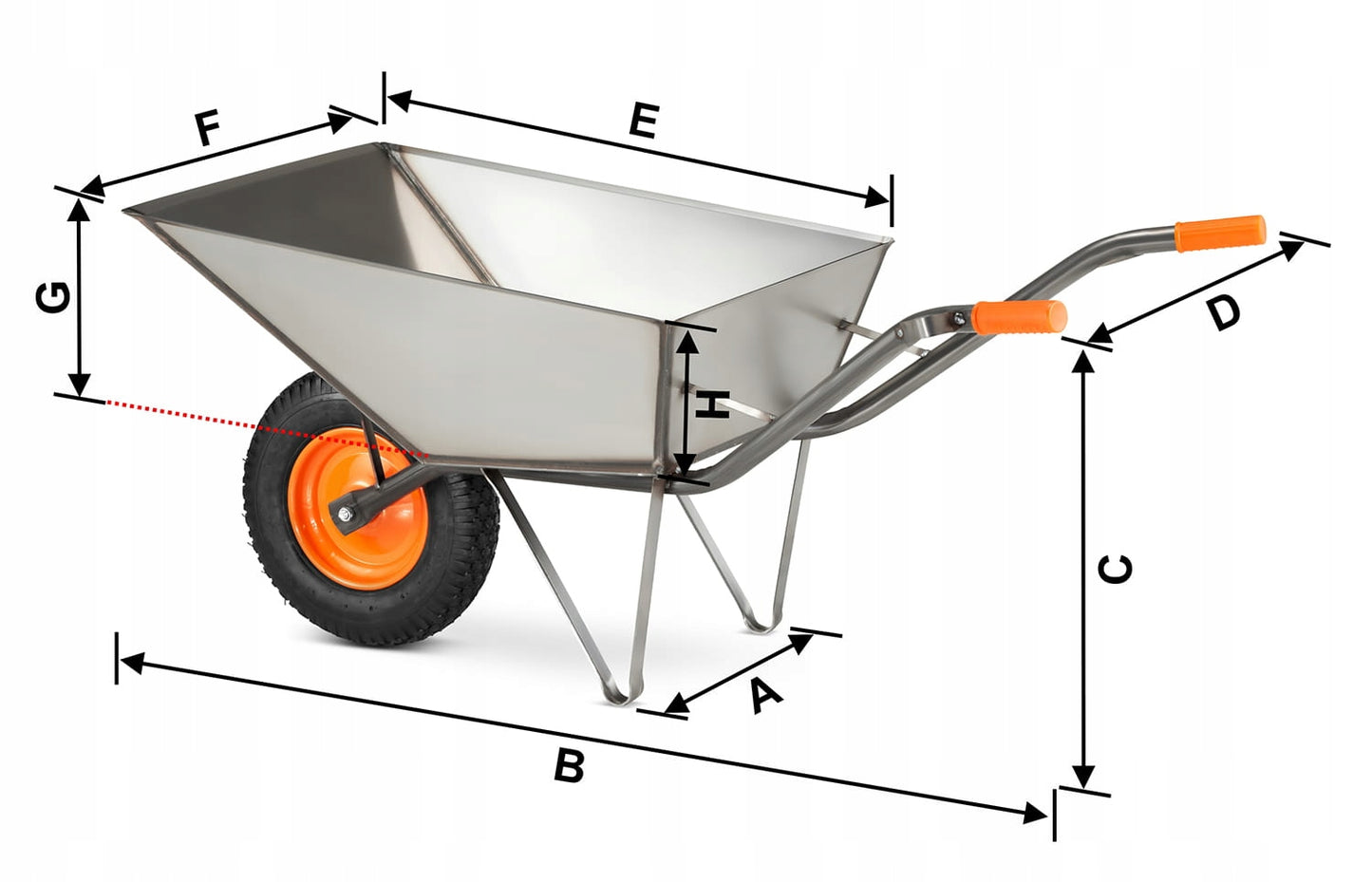 Suvirta statybinė 120L talpos, 210KG keliamoji galia