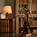 Temidė su svarstyklėmis ir kalaviju 31 cm bronzos skulptūrėlė Dovana Teisininkui TEM-01