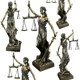 Temidė su svarstyklėmis ir kalaviju 31 cm bronzos skulptūrėlė Dovana Teisininkui TEM-01