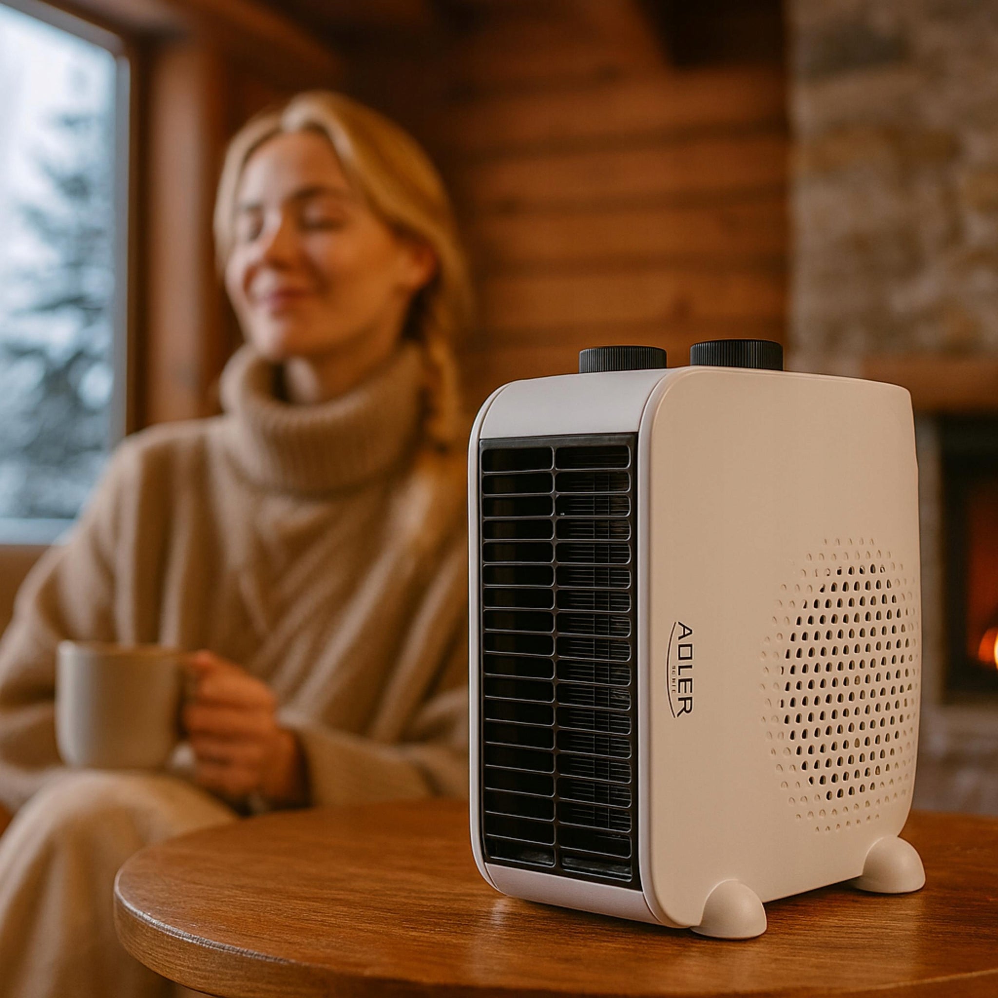 Elektrinis termoventiliatorius 2000W, ventiliatoriaus funkcija, termostatas