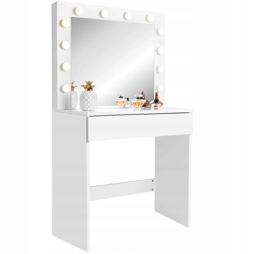 Makiažo/kosmetinis tualetinis staliukas su LED veidrodžiu, naujas modelis