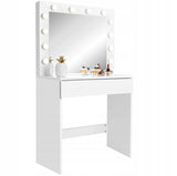 Makiažo/kosmetinis tualetinis staliukas su LED veidrodžiu, naujas modelis