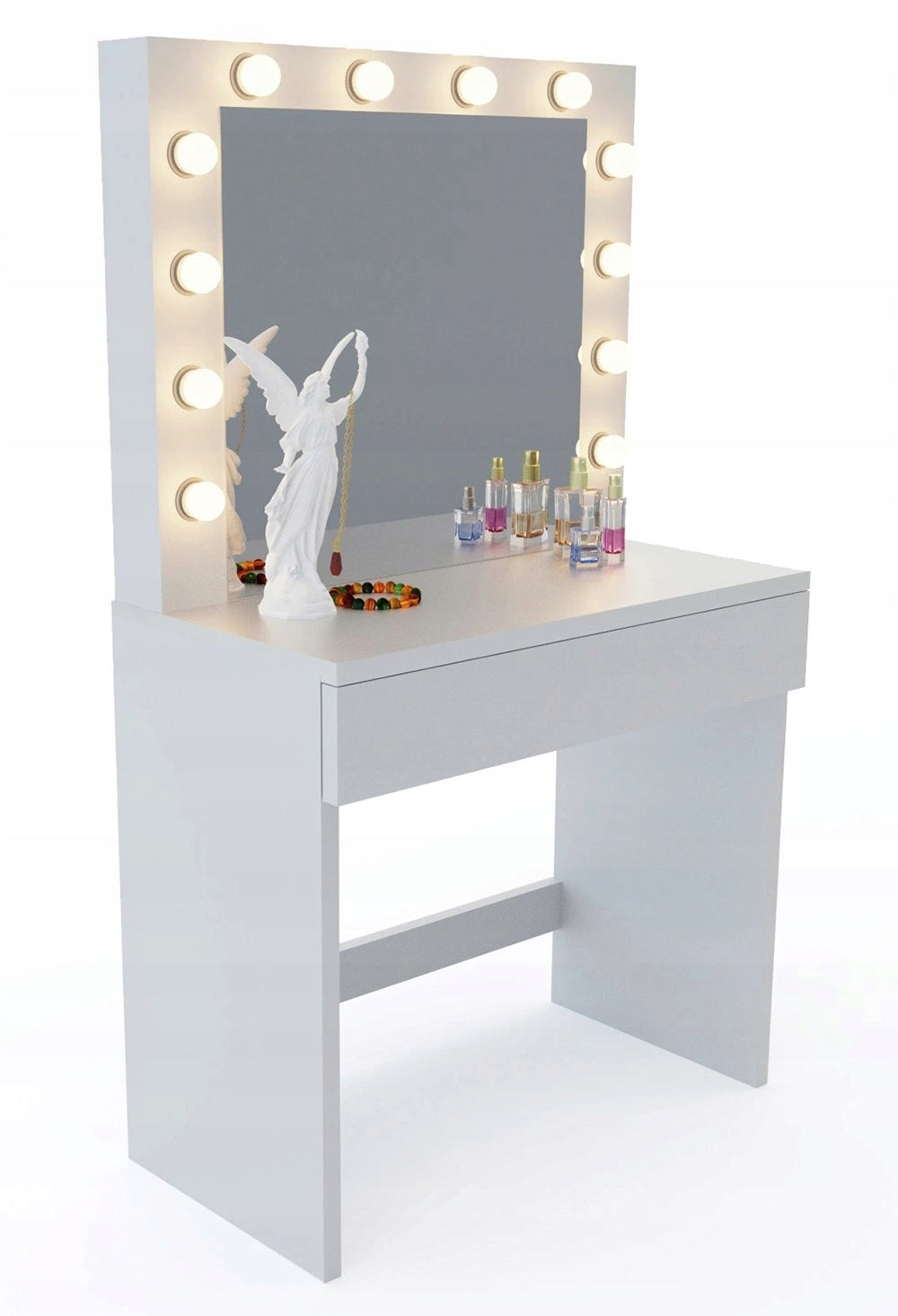 Makiažo/kosmetinis tualetinis staliukas su LED veidrodžiu, naujas modelis